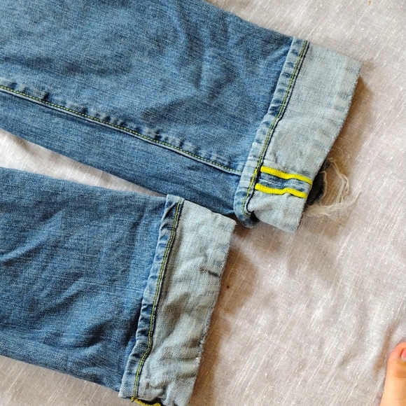 Vintage Vigoss Low-rise Boot cut Jeans with Yellow Stiching - Picture 3 of 9